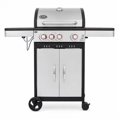 Gasgrill DE-G31 3+1 Brændere Støbejernsrist Rustfrit Stål