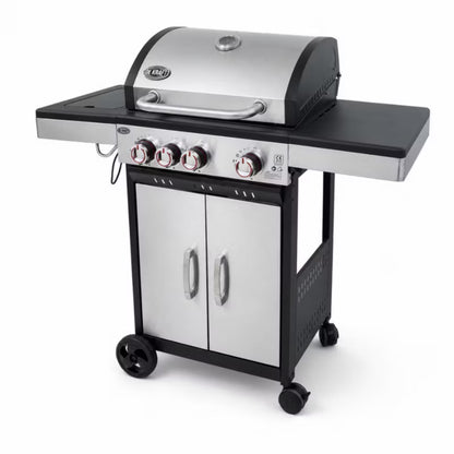 Gasgrill DE-G31 3+1 Brændere Støbejernsrist Rustfrit Stål