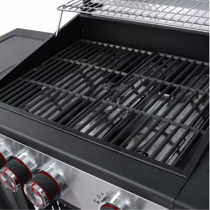 Gasgrill DE-G31 3+1 Brændere Støbejernsrist Rustfrit Stål
