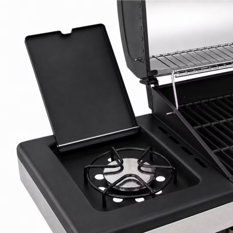 Gasgrill DE-G31 3+1 Brændere Støbejernsrist Rustfrit Stål