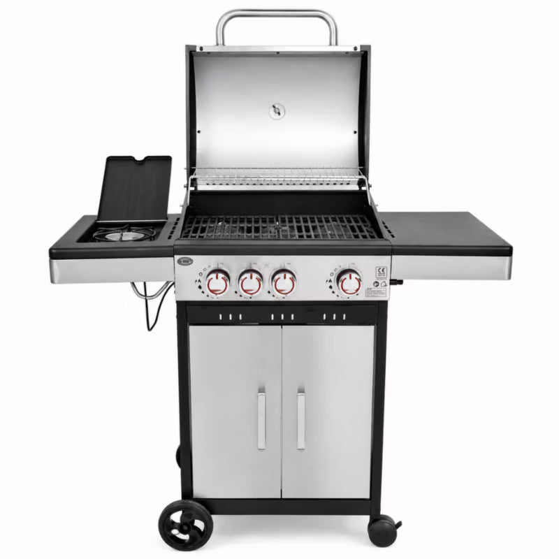 Gasgrill DE-G31 3+1 Brændere Støbejernsrist Rustfrit Stål