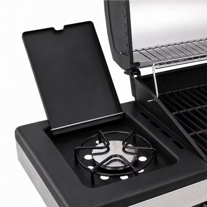 Gasgrill DE-G31 3+1 Brændere Støbejernsrist Rustfrit Stål