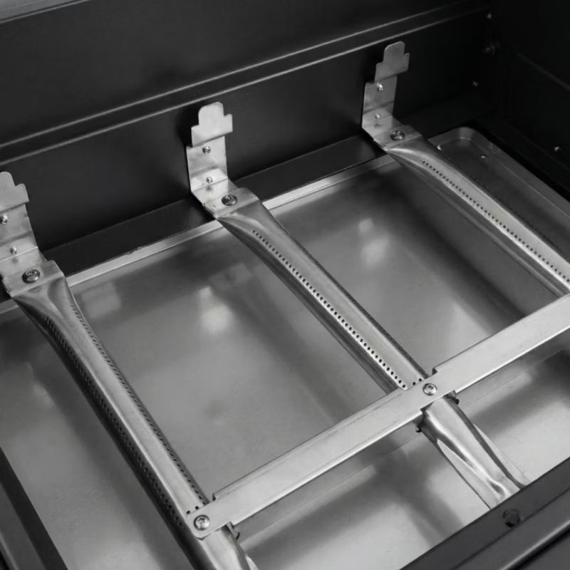Gasgrill DE-G31 3+1 Brændere Støbejernsrist Sort