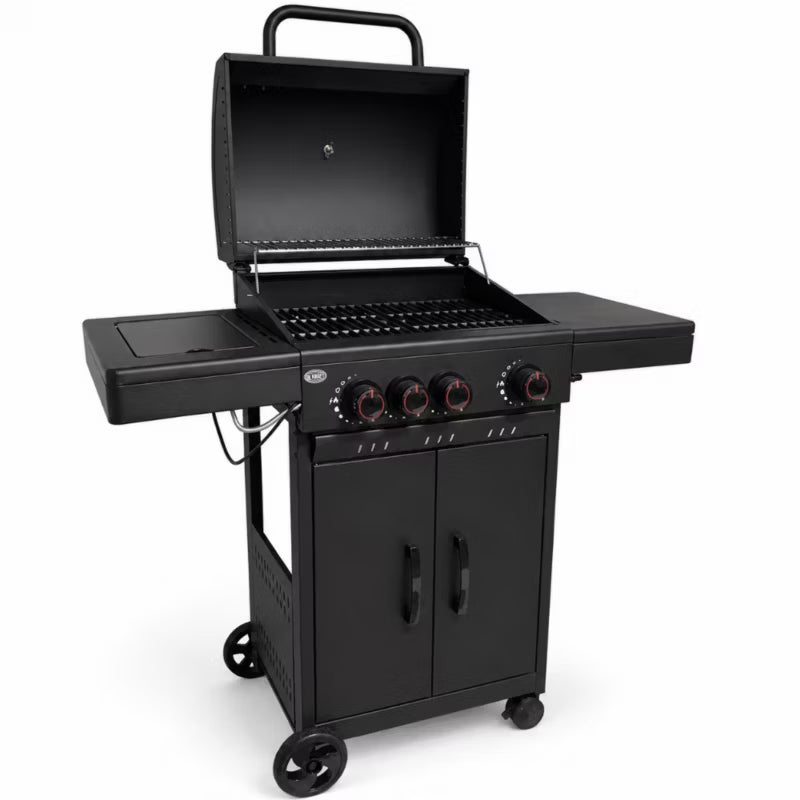 Gasgrill DE-G31 3+1 Brændere Sort Støbejernsrist