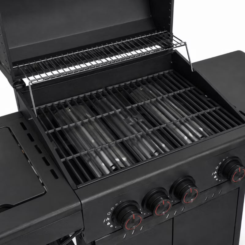 Gasgrill DE-G31 3+1 Brændere Sort Støbejernsrist