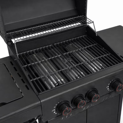 Gasgrill DE-G31 3+1 Brændere Sort Støbejernsrist