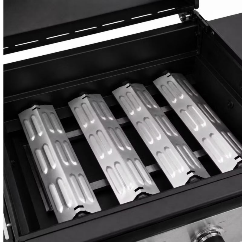 Gasgrill DE-G41 4+1 Brændere Støbejernsrist Sort