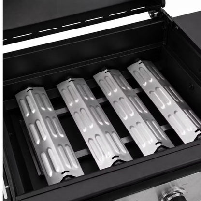 Gasgrill DE-G41 4+1 Brændere Støbejernsrist Sort