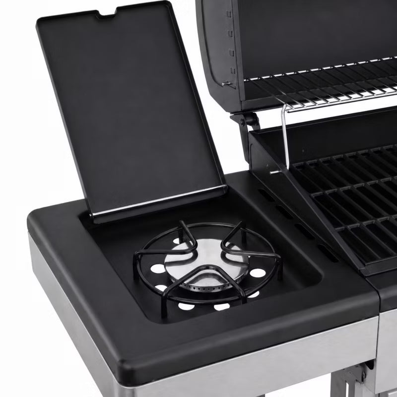 Gasgrill DE-G41 4+1 Brændere Støbejernsrist Sort