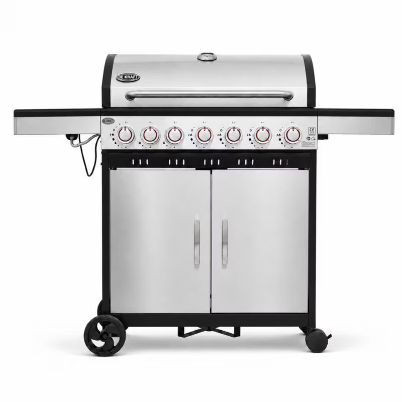 Gasgrill DE-G61-INOX 139x49 cm Stål
