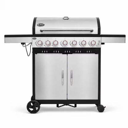 Gasgrill DE-G61-INOX 139x49 cm Stål