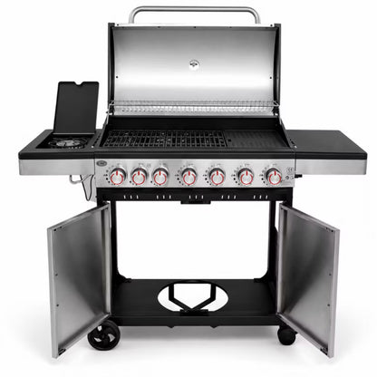 Gasgrill DE-G61-INOX 139x49 cm Stål