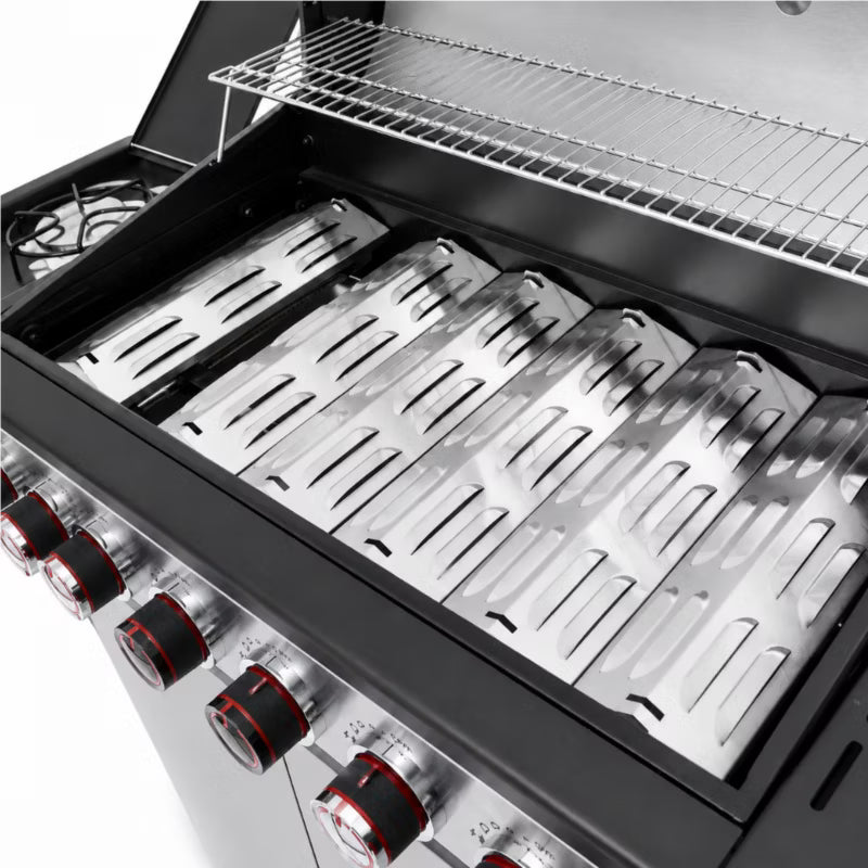 Gasgrill DE-G61-INOX 139x49 cm Stål