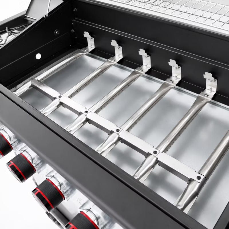 Gasgrill DE-G61-INOX 139x49 cm Stål