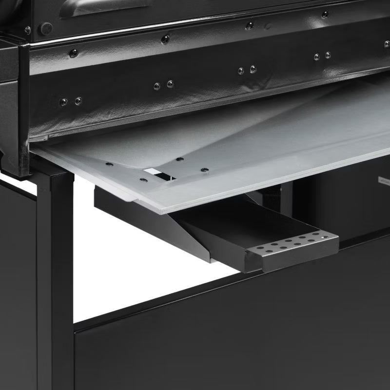 Gasgrill Deluxe 6+1 Brændere 148x56 cm med LED Sølv/Sort
