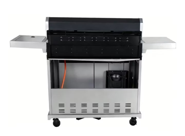 Gasgrill DETROIT 6+1 med Støbejernsrist Sort