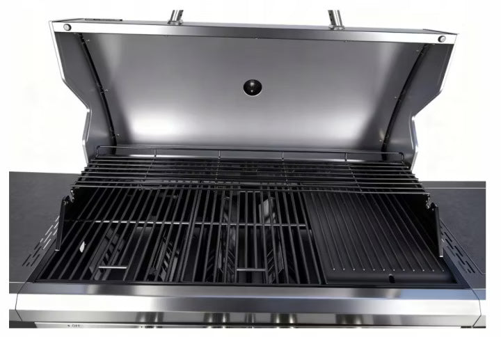 Gasgrill DETROIT 6+1 med Støbejernsrist Sort