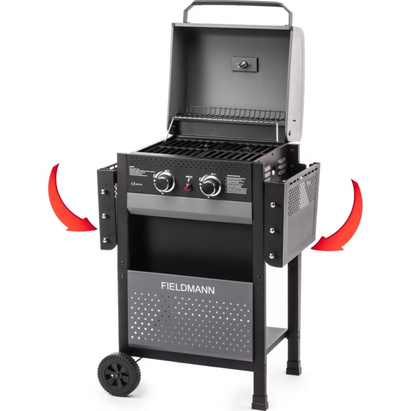 Gasgrill FZG 3000 102x55 cm Sort med 2 Brændere