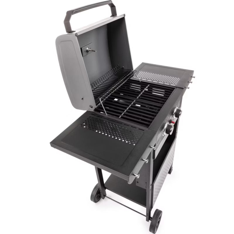 Gasgrill FZG 3000 102x55 cm Sort med 2 Brændere