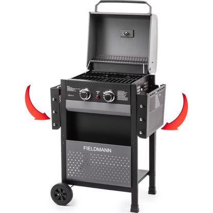 Gasgrill FZG 3000 102x55 cm Sort med 2 Brændere