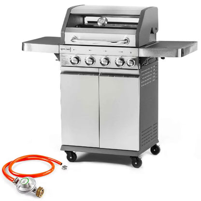 Gasgrill FZG 3008 4+1 Brændere 122x57x112 cm Rustfrit Stål Sølv