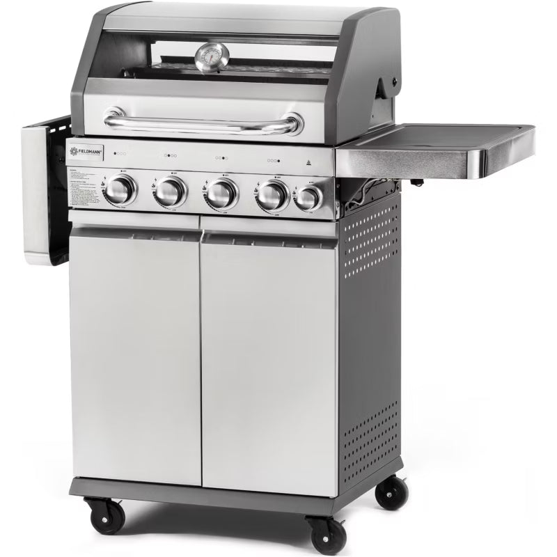 Gasgrill FZG 3008 4+1 Brændere 122x57x112 cm Rustfrit Stål Sølv