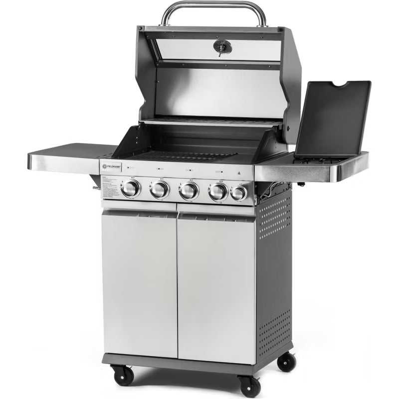 Gasgrill FZG 3008 4+1 Brændere 122x57x112 cm Rustfrit Stål Sølv