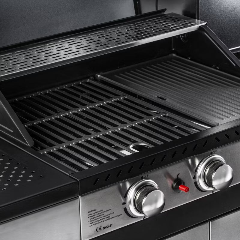 Gasgrill FZG 3011 3+1 122x57x112 cm Rustfrit Stål