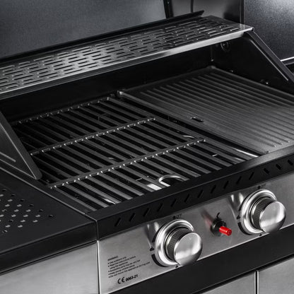 Gasgrill FZG 3011 3+1 122x57x112 cm Rustfrit Stål