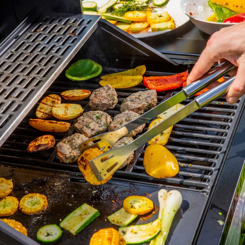 Gasgrill FZG 3013 122x57 cm Sort med 3+1 Brændere