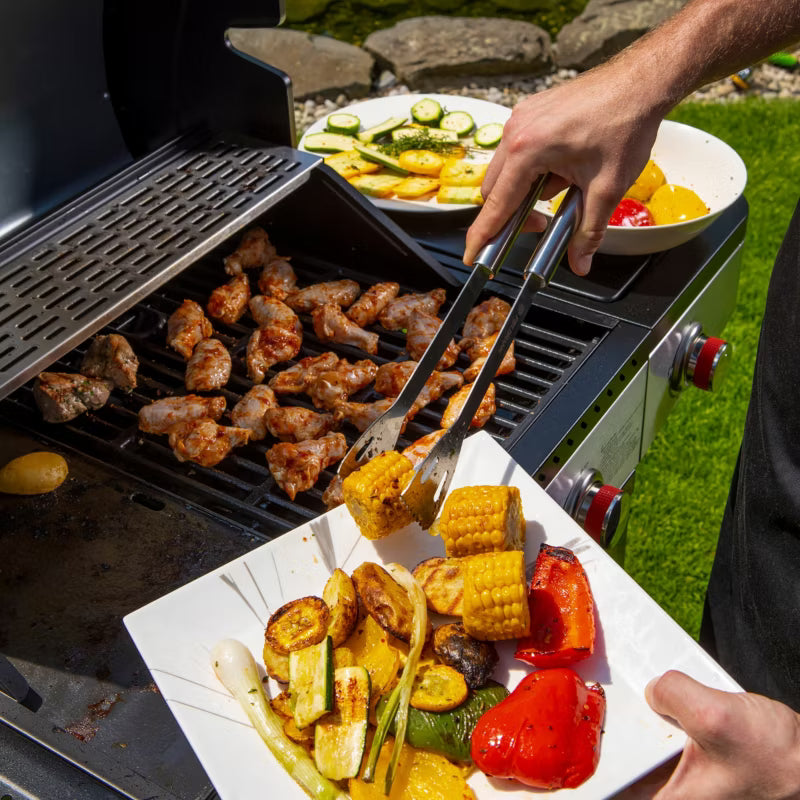 Gasgrill FZG 3013 122x57 cm Sort med 3+1 Brændere