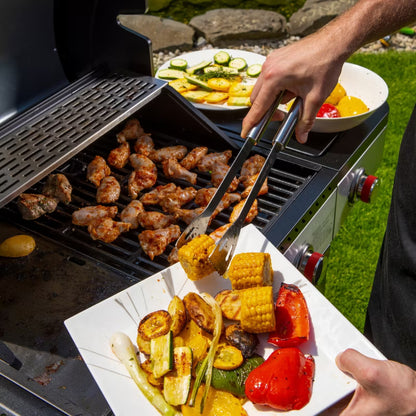 Gasgrill FZG 3013 122x57 cm Sort med 3+1 Brændere