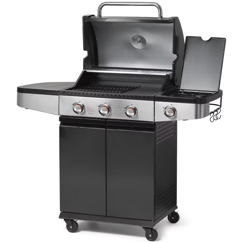 Gasgrill FZG 3013 122x57 cm Sort med 3+1 Brændere