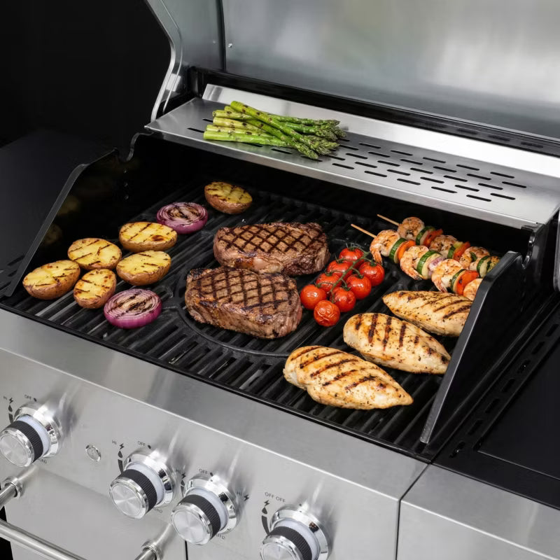 Gasgrill GG321 60x45 cm Stål med Sideblus 14,8 kW