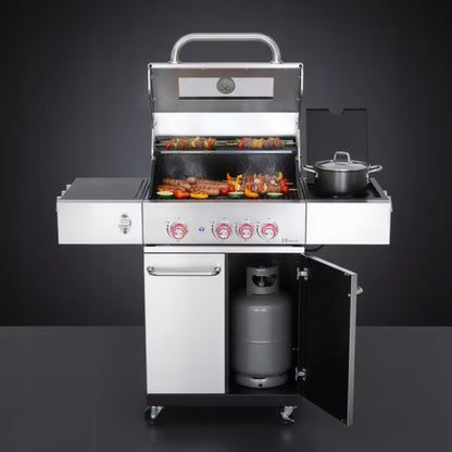 Gasgrill GG321 60x45 cm Stål med Sideblus 14,8 kW