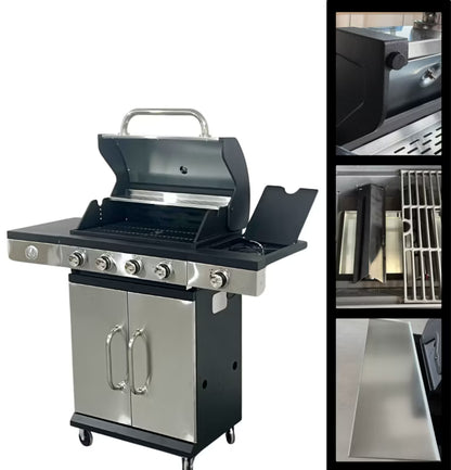 Gasgrill GG401 4+1 Brændere Rustfrit Stål