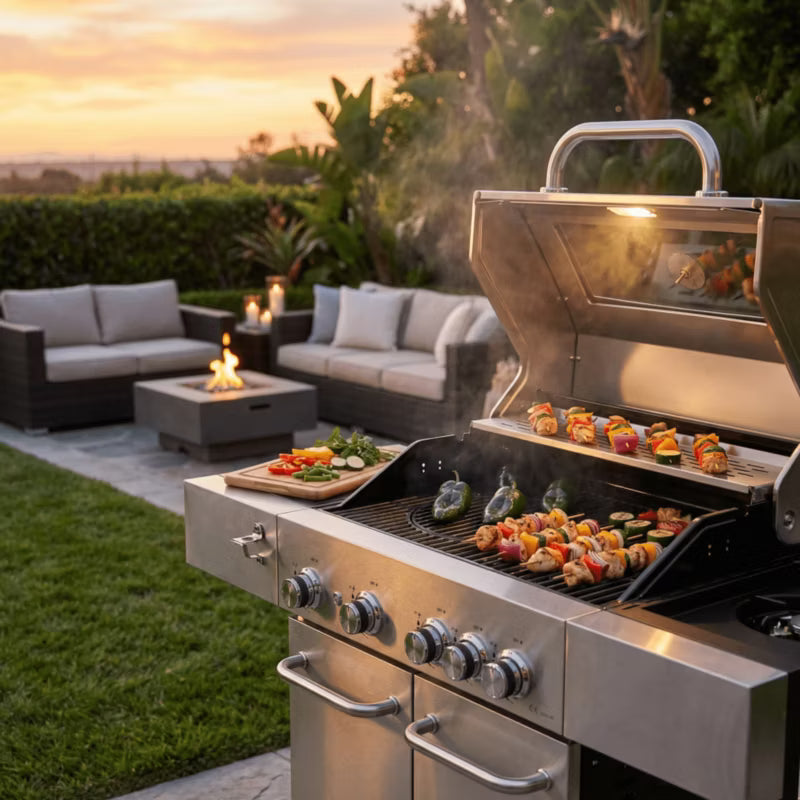 Gasgrill GG421 4+1 Brændere Rustfrit Stål