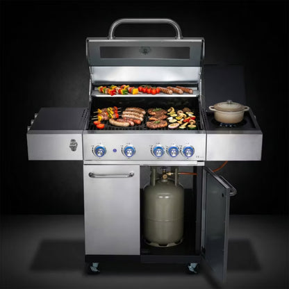 Gasgrill GG421 4+1 Brændere Rustfrit Stål