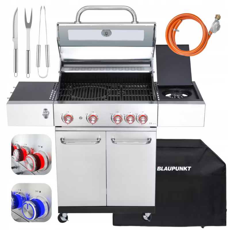 Gasgrill GG421 4+1 Brændere Rustfrit Stål