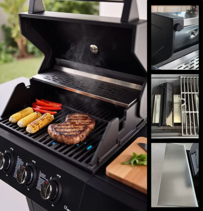 Gasgrill GGG31 3 Brændere Sort