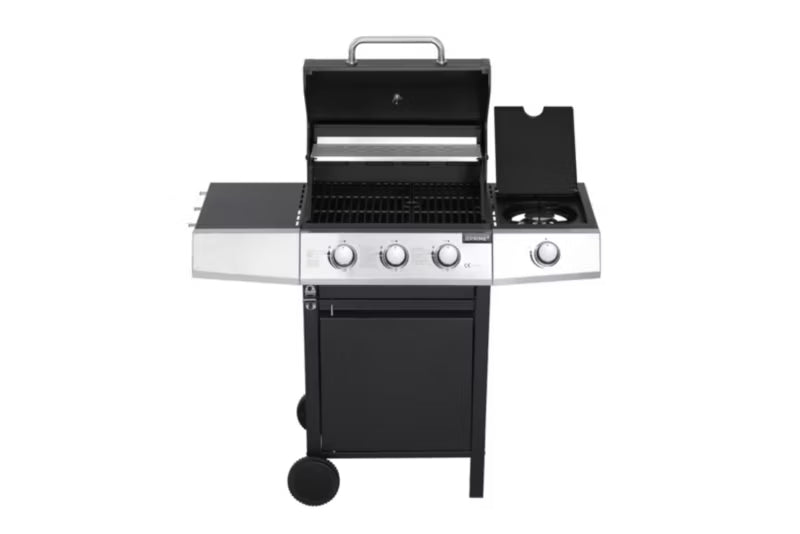 Gasgrill GGG32 3 Brændere med Sideblus og Støbejernsrist