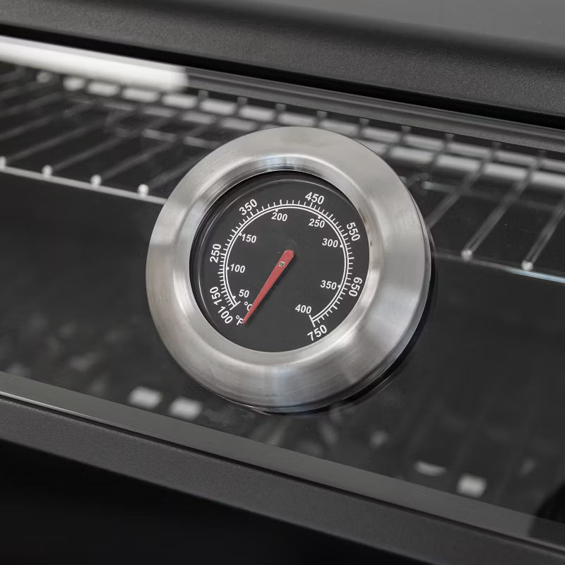 Gasgrill HEATWAVE 3+1 113,4x49,2 cm Sort med LED