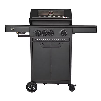 Gasgrill HEATWAVE 3+1 113,4x49,2 cm Sort med LED