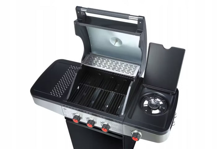 Gasgrill Houston 3+1 110x56,5 cm Sort 11,5 kW