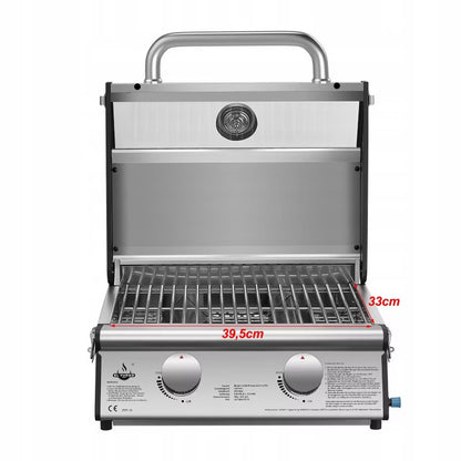 Gasgrill Jesolo Bordmodel 47,5x43,5 cm Sølv