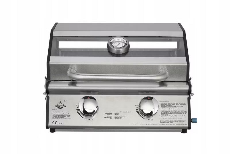 Gasgrill Jesolo Bordmodel 47,5x43,5 cm Sølv