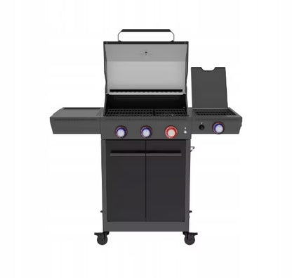 Gasgrill KEY WEST 3+1 122x58 cm Sort
