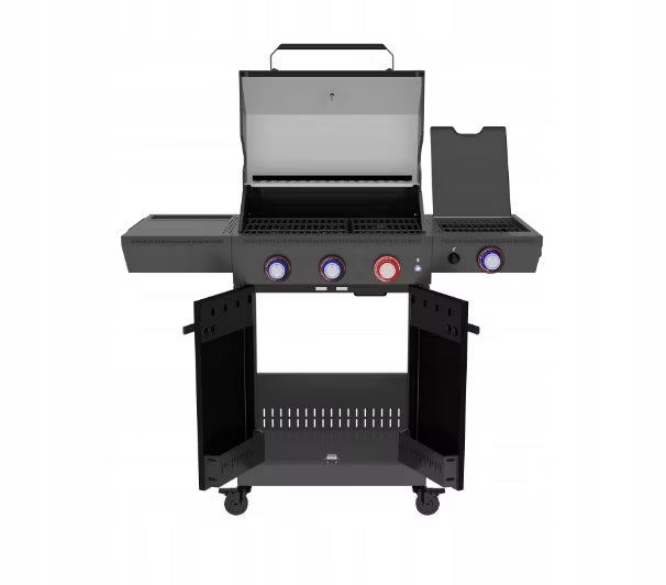 Gasgrill KEY WEST 3+1 122x58 cm Sort