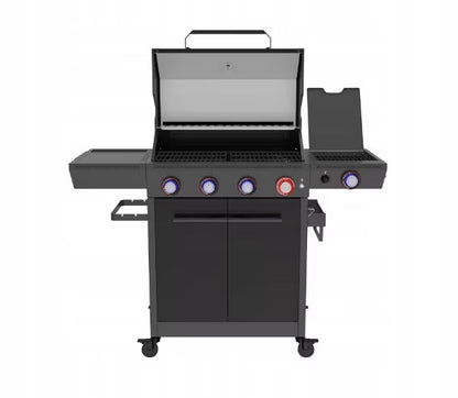 Gasgrill KEY WEST 4+1 70x42 cm Sort