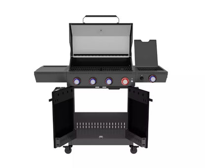 Gasgrill KEY WEST 4+1 70x42 cm Sort